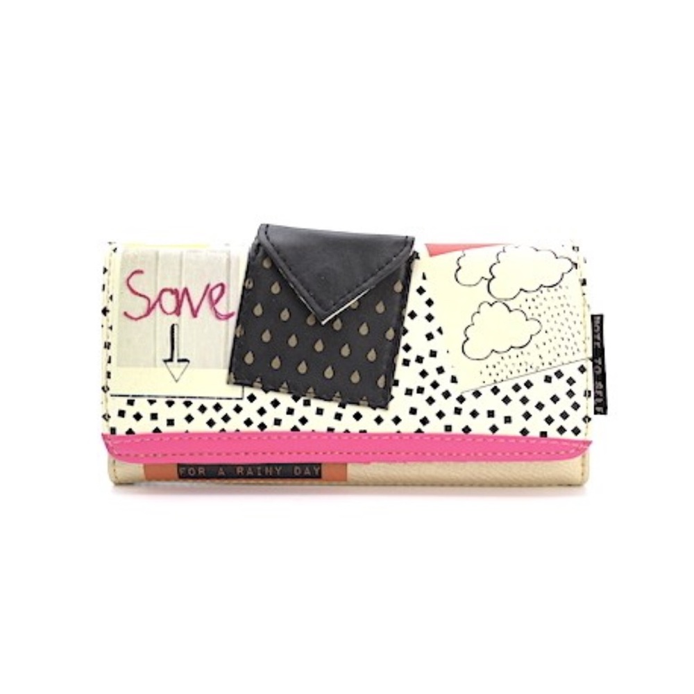 Disaster Designs Artistic Black and Pink Wallet